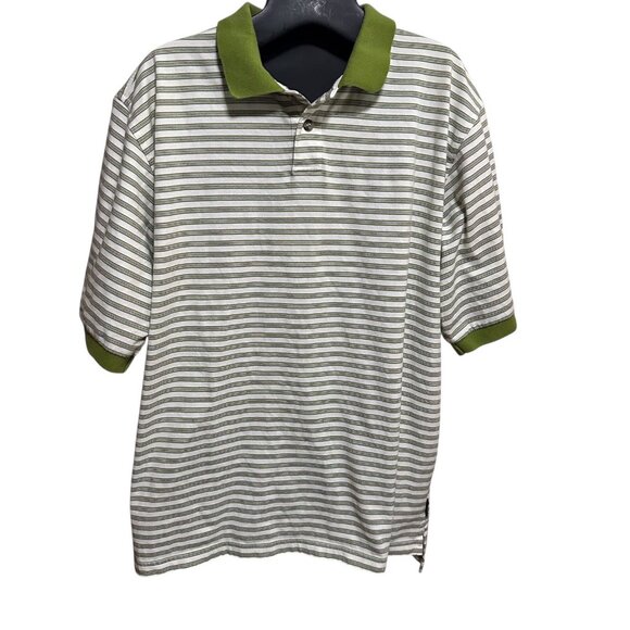 Adidas Climalite Men’s Large Golf Polo Shirt Vintage 2002 Striped - Picture 1 of 12